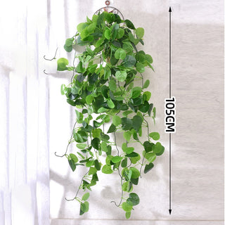 76cm Artificial Green Plants Hanging Ivy Leaves Radish Seaweed Grape Fake Flowers Vine Home Garden Wall Party Decoration