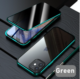 Glass Privacy Metal Phone Case For iPhone 14