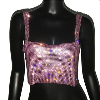 Camiseta de tirants de discoteca brillant